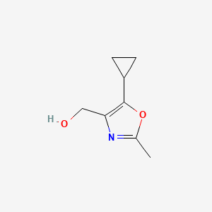 molecular formula C8H11NO2 B15209480 (5-Cyclopropyl-2-methyl-1,3-oxazol-4-yl)methanol CAS No. 920023-43-4