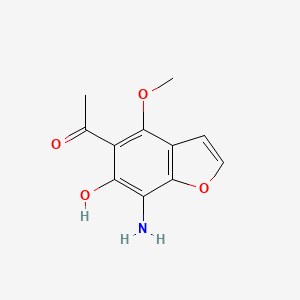 1-(7-Amino-6-hydroxy-4-methoxy-1-benzofuran-5-yl)ethan-1-one