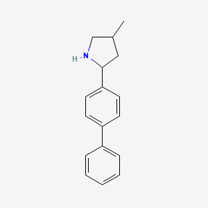 molecular formula C17H19N B15209635 2-([1,1'-Biphenyl]-4-yl)-4-methylpyrrolidine 