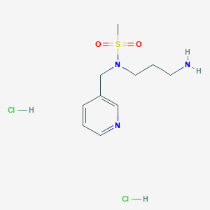 molecular formula C10H19Cl2N3O2S B1520976 N-(3-aminopropyl)-N-(pyridin-3-ylmethyl)methanesulfonamide dihydrochloride CAS No. 1172233-43-0
