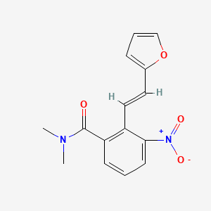 2-[(E)-2-(furan-2-yl)ethenyl]-N,N-dimethyl-3-nitrobenzamide