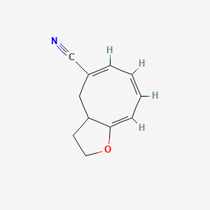 molecular formula C11H11NO B15209793 2,3,3a,4-Tetrahydrocycloocta[b]furan-5-carbonitrile 