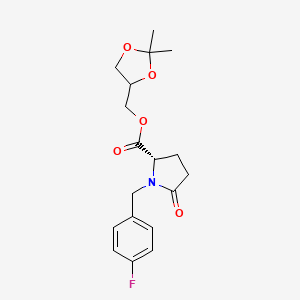 1-((4-Fluorophenyl)methyl)-5-oxo-L-proline (2,2-dimethyl-1,3-dioxolan-4-yl)methyl ester