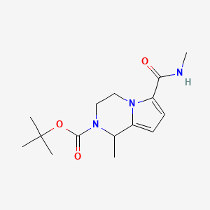 molecular formula C15H23N3O3 B1520989 tert-butyl 1-methyl-6-(methylcarbamoyl)-1H,2H,3H,4H-pyrrolo[1,2-a]pyrazine-2-carboxylate CAS No. 1087784-18-6