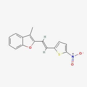 3-Methyl-2-(2-(5-nitrothiophen-2-yl)vinyl)benzofuran