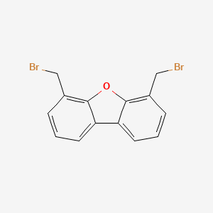 molecular formula C14H10Br2O B15209913 Dibenzofuran, 4,6-bis(bromomethyl)- CAS No. 170797-83-8