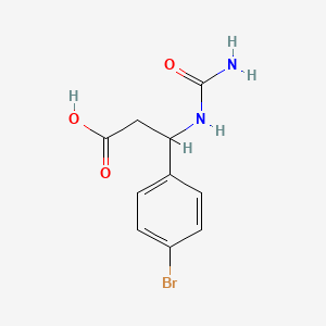 molecular formula C10H11BrN2O3 B1520998 3-(4-Bromophenyl)-3-(carbamoylamino)propanoic acid CAS No. 39773-49-4