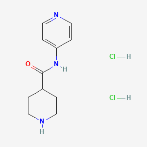 molecular formula C11H17Cl2N3O B1521006 N-pyridin-4-ylpiperidine-4-carboxamide dihydrochloride CAS No. 110105-33-4