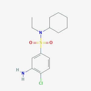 molecular formula C14H21ClN2O2S B1521018 3-氨基-4-氯-N-环己基-N-乙基苯磺酰胺 CAS No. 1036541-04-4