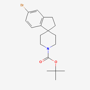 molecular formula C18H24BrNO2 B1521029 tert-Butyl 5-bromo-2,3-dihydrospiro[indene-1,4'-piperidine]-1'-carboxylate CAS No. 1160247-40-4