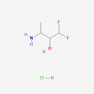 molecular formula C4H10ClF2NO B1521032 3-Amino-1,1-difluorobutan-2-ol hydrochloride CAS No. 1240528-47-5