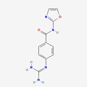 4-Carbamimidamido-N-(1,3-oxazol-2-yl)benzamide