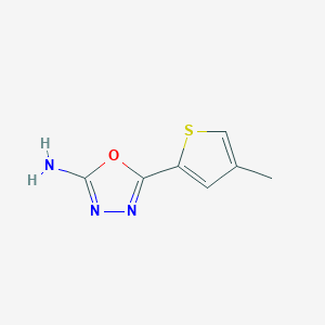 molecular formula C7H7N3OS B1521035 5-(4-甲硫代噻吩-2-基)-1,3,4-恶二唑-2-胺 CAS No. 1219827-55-0