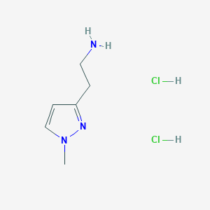 molecular formula C6H13Cl2N3 B1521036 3-Aminoethyl-1-methylpyrazole dihydrochloride CAS No. 1221792-88-6