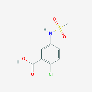 molecular formula C8H8ClNO4S B1521038 2-Chloro-5-[(methylsulfonyl)amino]benzoic acid CAS No. 450368-37-3