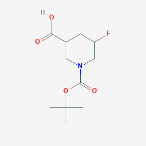 molecular formula C11H18FNO4 B1521039 1-(Tert-butoxycarbonyl)-5-fluoropiperidine-3-carboxylic acid CAS No. 1241725-64-3