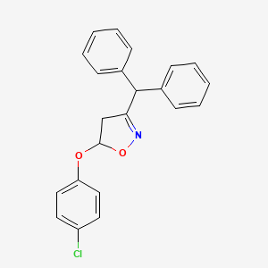 3-Benzhydryl-5-(4-chlorophenoxy)-4,5-dihydroisoxazole