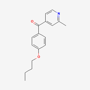 molecular formula C17H19NO2 B1521040 4-(4-Butoxybenzoyl)-2-methylpyridine CAS No. 1187169-01-2