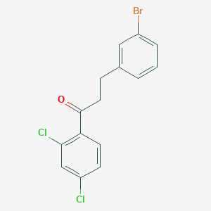 molecular formula C15H11BrCl2O B1521043 3-(3-Bromophenyl)-1-(2,4-dichlorophenyl)propan-1-one CAS No. 898760-69-5