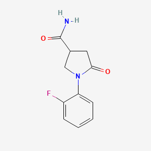 molecular formula C11H11FN2O2 B1521046 1-(2-氟苯基)-5-氧代吡咯烷-3-羧酰胺 CAS No. 1239772-60-1