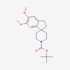 molecular formula C20H29NO4 B1521048 Tert-butyl 5,6-dimethoxyspiro[1,2-dihydroindene-3,4'-piperidine]-1'-carboxylate CAS No. 1160247-33-5
