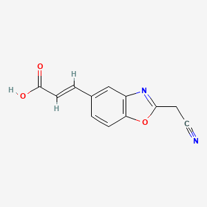 2-(Cyanomethyl)benzo[d]oxazole-5-acrylic acid