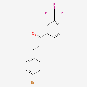 molecular formula C16H12BrF3O B1521056 3-(4-Bromophenyl)-3'-trifluoromethylpropiophenone CAS No. 898761-74-5
