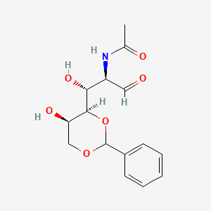 molecular formula C15H19NO6 B15210583 N-((1R,2R)-1-Hydroxy-1-((4R,5R)-5-hydroxy-2-phenyl-1,3-dioxan-4-yl)-3-oxopropan-2-yl)acetamide 