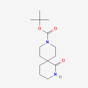 molecular formula C14H24N2O3 B1521059 Tert-butyl 1-oxo-2,9-diazaspiro[5.5]undecane-9-carboxylate CAS No. 1198284-94-4