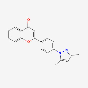 4H-1-Benzopyran-4-one, 2-[4-(3,5-dimethyl-1H-pyrazol-1-yl)phenyl]-