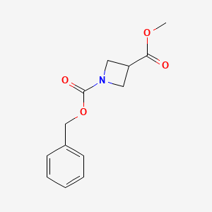 molecular formula C13H15NO4 B1521072 1-Benzyl 3-methyl azetidine-1,3-dicarboxylate CAS No. 757239-60-4