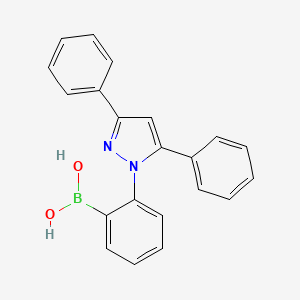 molecular formula C21H17BN2O2 B15210723 (2-(3,5-Diphenyl-1H-pyrazol-1-yl)phenyl)boronic acid CAS No. 922730-47-0