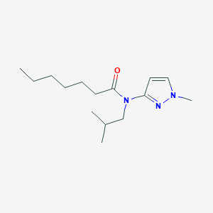 N-(2-Methylpropyl)-N-(1-methyl-1H-pyrazol-3-yl)heptanamide