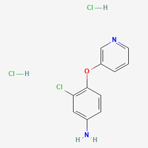 molecular formula C11H11Cl3N2O B1521083 3-氯-4-(3-吡啶氧基)苯胺二盐酸盐 CAS No. 1185304-58-8