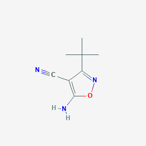 molecular formula C8H11N3O B1521118 5-氨基-3-叔丁基-1,2-恶唑-4-腈 CAS No. 35261-05-3