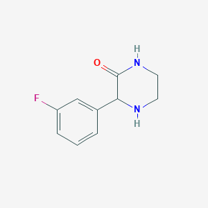 molecular formula C10H11FN2O B1521125 3-(3-Fluorophenyl)piperazin-2-one CAS No. 1174207-64-7