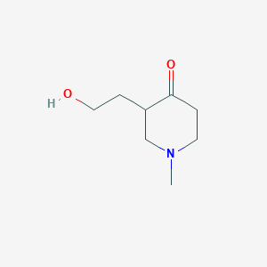 molecular formula C8H15NO2 B1521126 3-(2-Hydroxyethyl)-1-methylpiperidin-4-one CAS No. 1177357-31-1