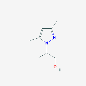 molecular formula C8H14N2O B1521130 2-(3,5-Dimetil-1H-pirazol-1-il)propan-1-ol CAS No. 1177336-15-0