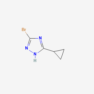 molecular formula C5H6BrN3 B1521132 3-bromo-5-cyclopropyl-1H-1,2,4-triazole CAS No. 82767-64-4