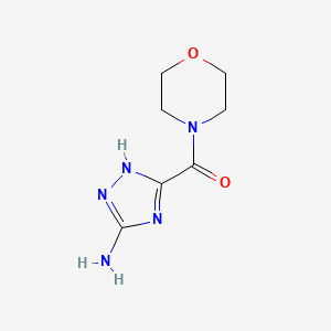 molecular formula C7H11N5O2 B1521134 (5-氨基-1H-1,2,4-三唑-3-基)(吗啉基)甲酮 CAS No. 921225-11-8