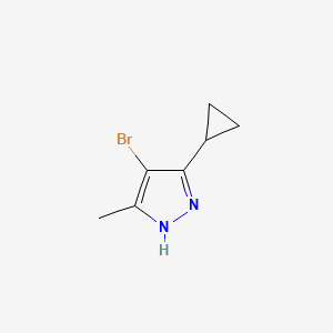 molecular formula C7H9BrN2 B1521136 4-溴-5-环丙基-3-甲基-1H-吡唑 CAS No. 1287752-84-4