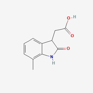 molecular formula C11H11NO3 B1521137 (7-Methyl-2-oxo-2,3-dihydro-1H-indol-3-yl)acetic acid CAS No. 959241-61-3