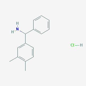 molecular formula C15H18ClN B1521140 (3,4-Dimethylphenyl)(phenyl)methanamine hydrochloride CAS No. 1193389-55-7