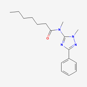 N-Methyl-N-(1-methyl-3-phenyl-1H-1,2,4-triazol-5-yl)heptanamide