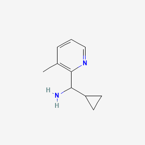 molecular formula C10H14N2 B1521141 1-Cyclopropyl-1-(3-methyl-2-pyridinyl)methanamine CAS No. 1015846-65-7