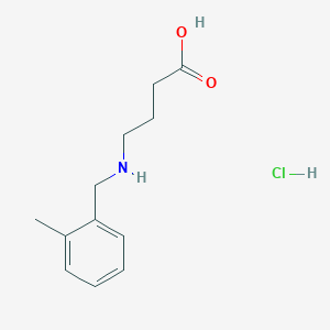molecular formula C12H18ClNO2 B1521145 4-{[(2-Methylphenyl)methyl]amino}butanoic acid hydrochloride CAS No. 1181458-44-5
