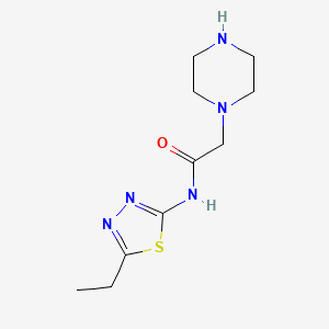 N-(5-Ethyl-1,3,4-thiadiazol-2-yl)-2-(piperazin-1-yl)acetamide