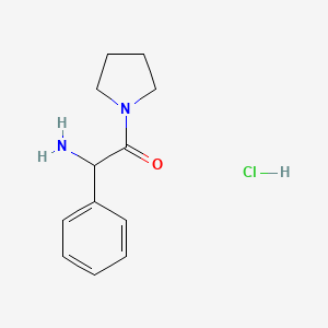 molecular formula C12H17ClN2O B1521146 2-Amino-2-phenyl-1-(pyrrolidin-1-yl)ethan-1-one hydrochloride CAS No. 1214020-17-3