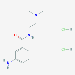 molecular formula C11H19Cl2N3O B1521147 3-amino-N-[2-(dimethylamino)ethyl]benzamide dihydrochloride CAS No. 1181457-95-3