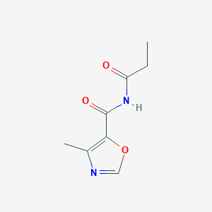 4-Methyl-N-propanoyl-1,3-oxazole-5-carboxamide